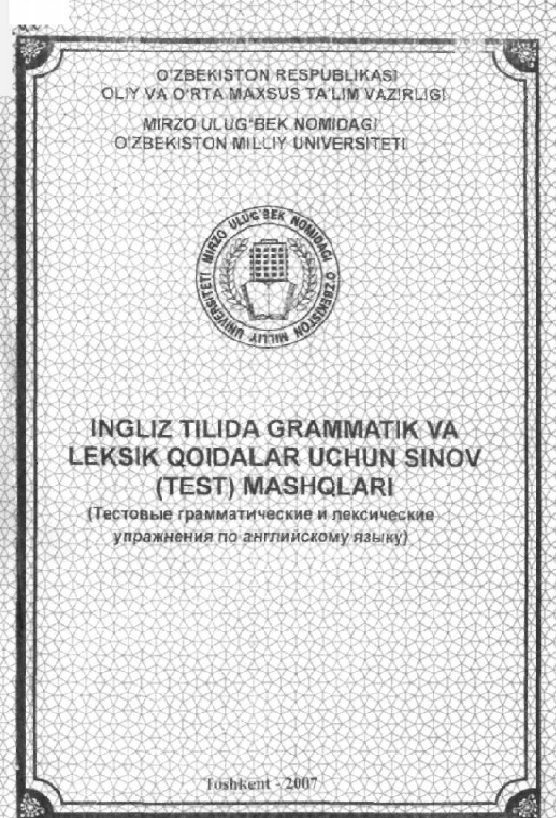 Ingliz tilida grammatik va leksik qoidalar