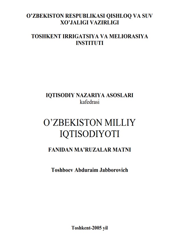 O`zbekiston milliy iqtisodiyoti