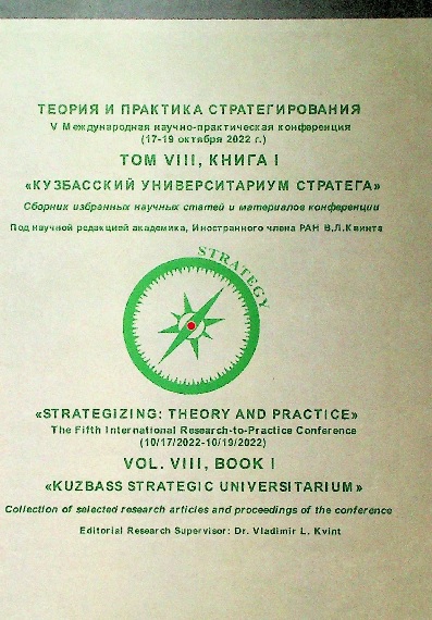 ТЕОРИЯ И ПРАКТИКА СТРАТЕГИРОВАНИЯ Сборник избранных научных статей и материалов VII Международной научно-практической конференции Том XII
