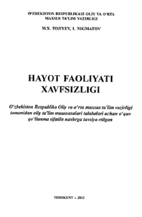 Hayot faoliyati xavfsizligi