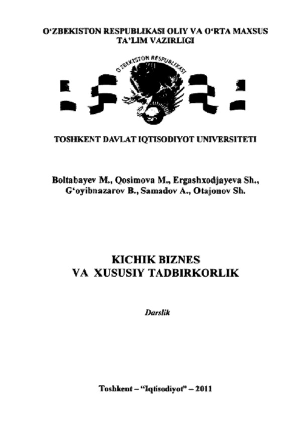 Kichik biznes va xususiytadbirkorlik