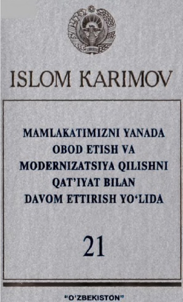 Mamlakatimizni yanada obod etish va modernizatsiya qilishni qatiyat bilan davom ettirish yo'lida