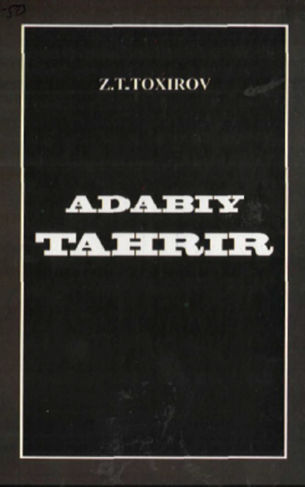 Adabiy tahrir