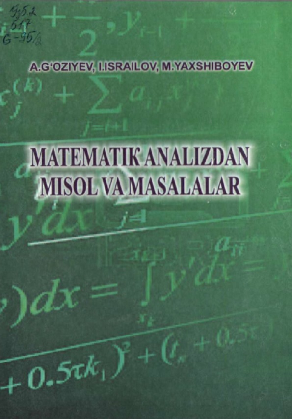 Matematika analizdan misol va masalalar