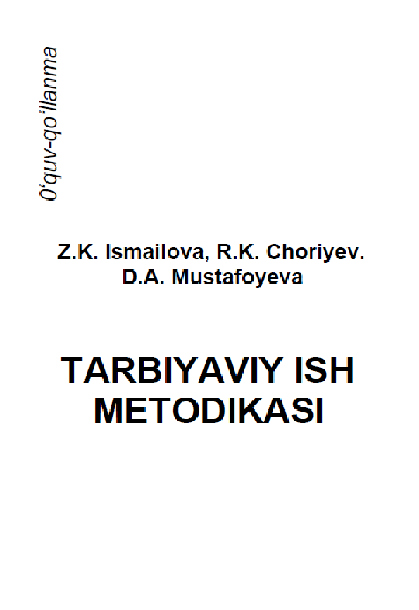 Tarbiyaviy ish metodikasi