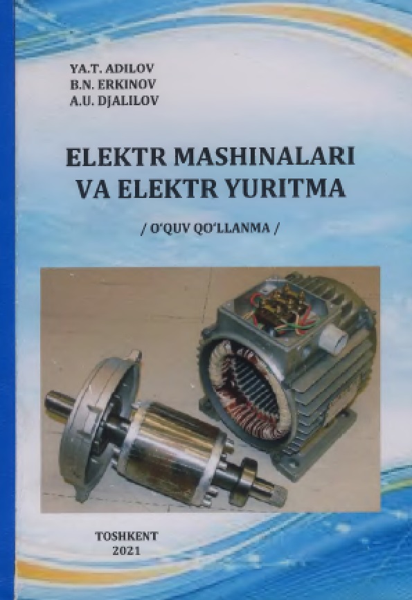 ELEKTR MASHINALARI VA ELEKTR YURITMA