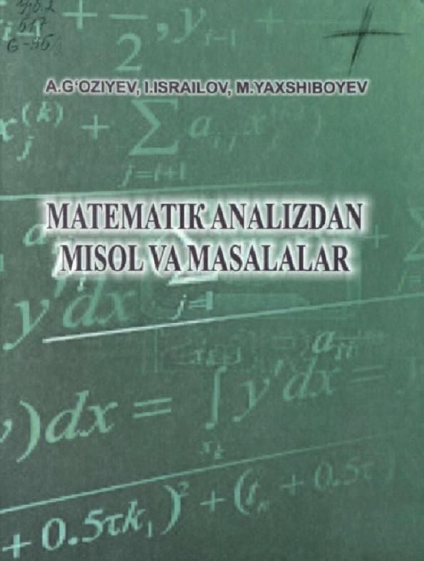 Matematik analizdan misol va masalalar  2 qism