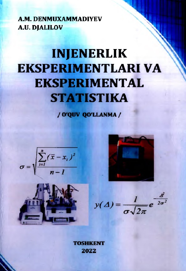 Injenerlik eksperimentlari va eksperimental statistika