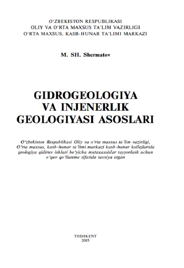 Gidrogiologiya va injinerlik geologiyasi asoslari