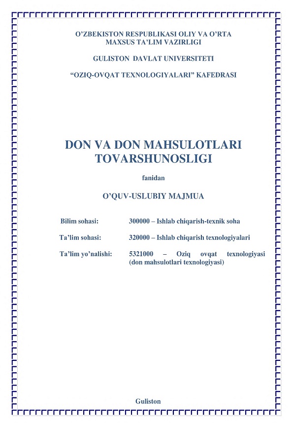 Don va don mahsulotlari tovarshunosligi