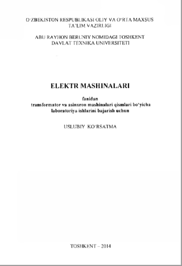 ELEKTR MASHINALARI