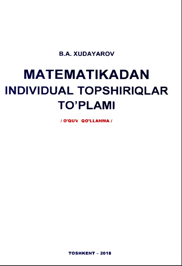 MATEMATIKADAN INDIVIDUAL TOPSHIRIQLAR TO’PLAMI