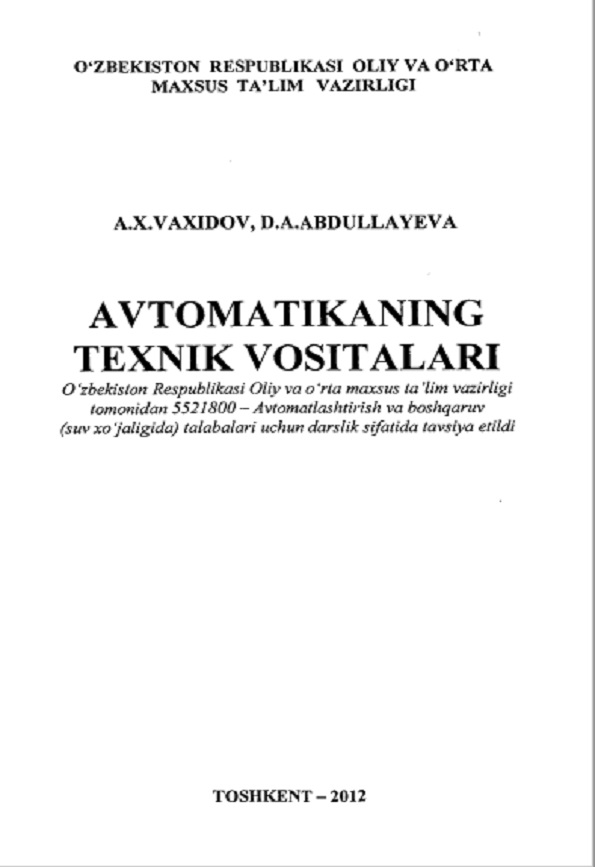 AVTOMATIKANING TEXNIK VOSITALARI