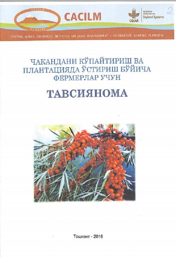 Чакандани кўпайтириш ва плантацияда ўстириш бўйича фермерлар учун тавсиянома