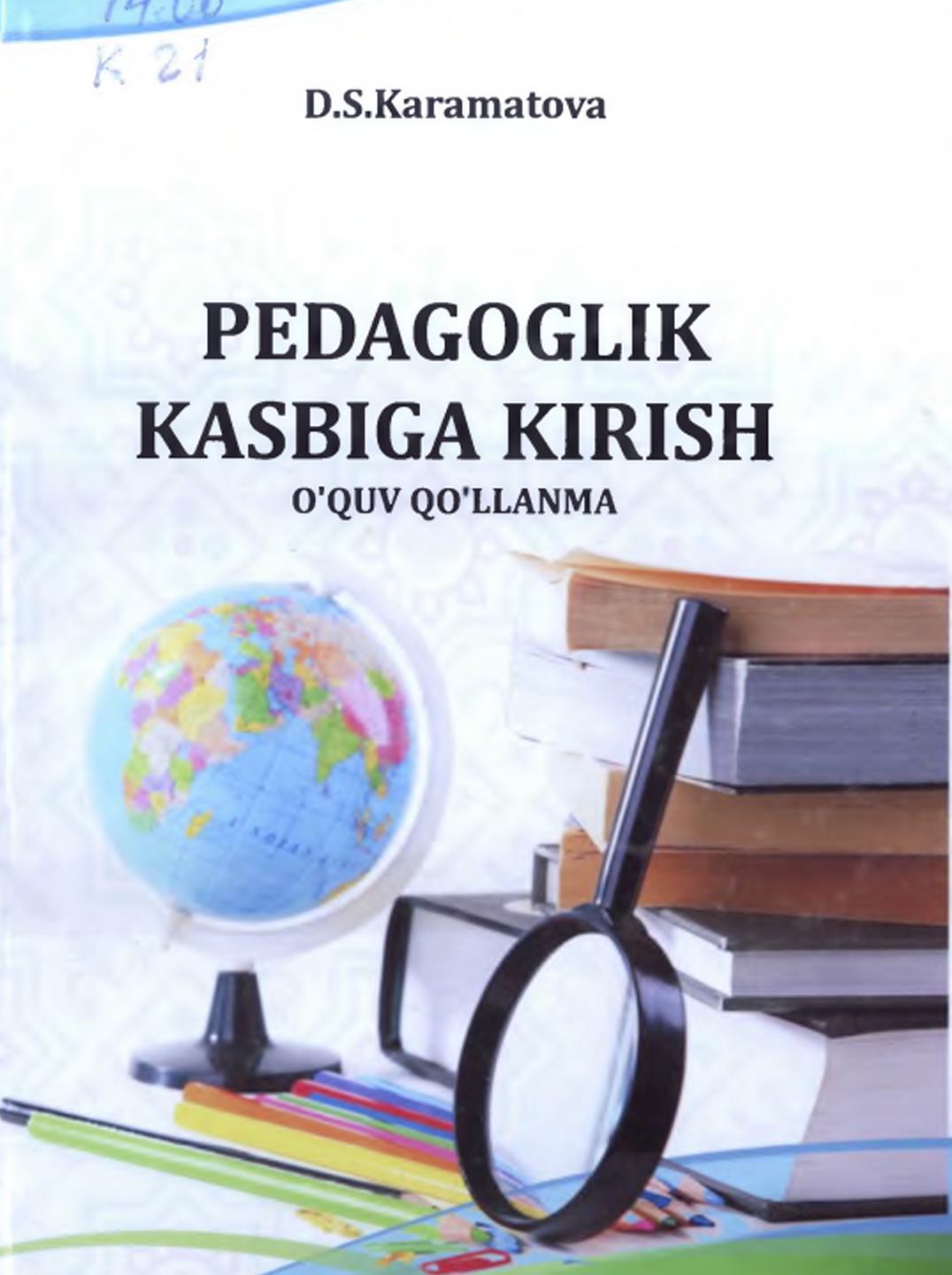 Pedagoglik kasbiga kirish