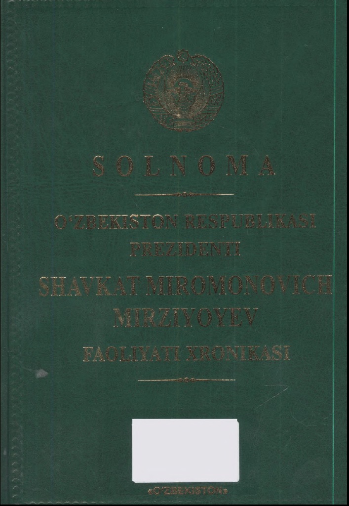 Solnoma. O`zbekiston Respublikasi Prezidenti Shavkat Miromonovich Mirziyoyev faoliyati xronikasi