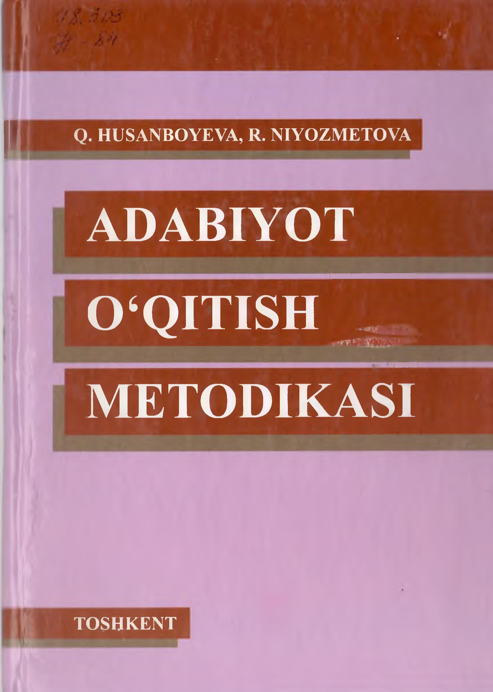 Adabiyot o‘qitish metodikasi