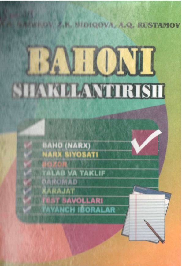 Baxoni shakllantirish