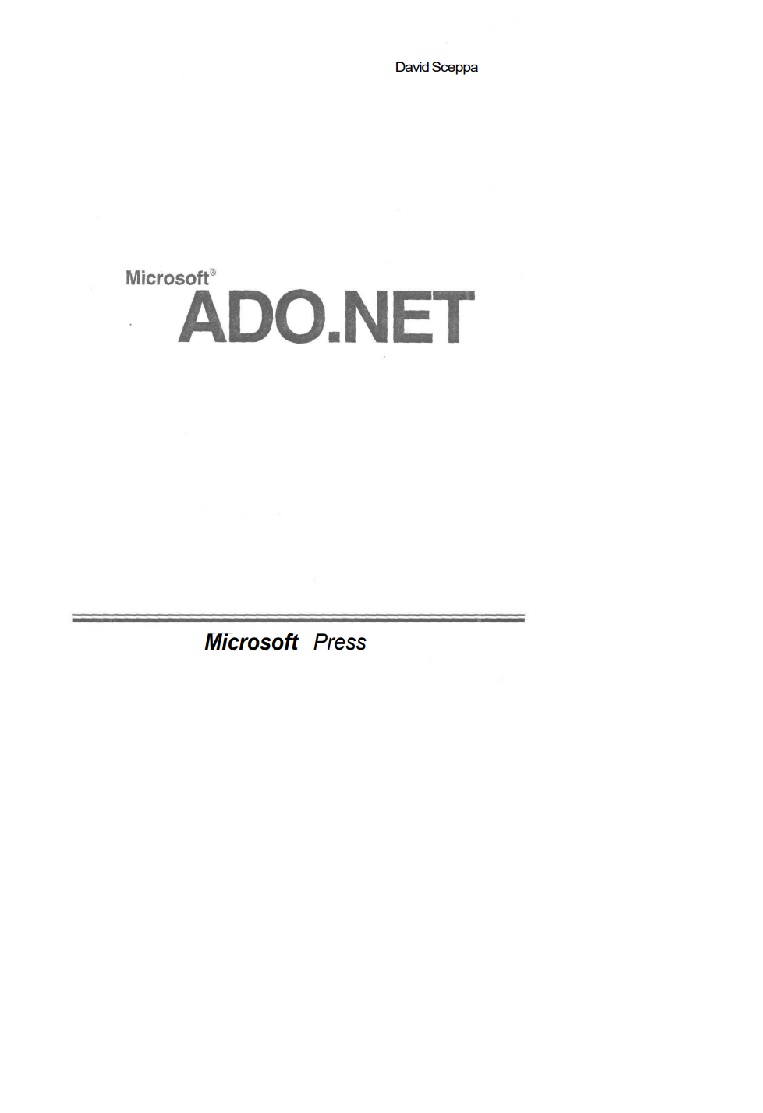 Microsoft ADO.Net