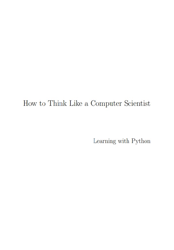 How to think like a computer scientist