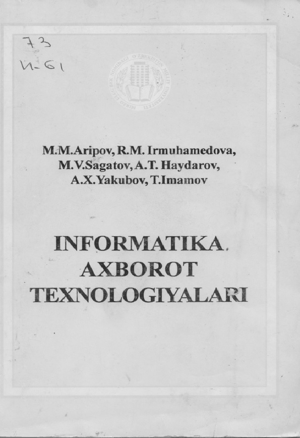 Informatika axborot texnologiyalari