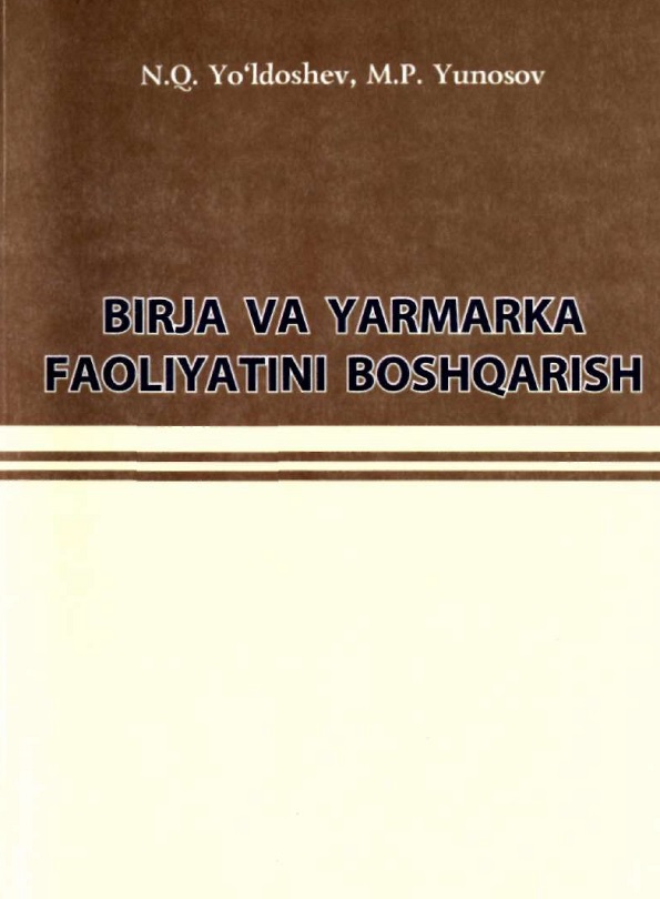 Birja va yarmarka faoliyatini boshqarish