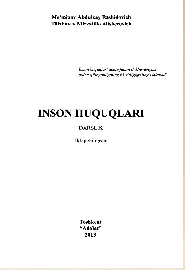 Inson huquqlari