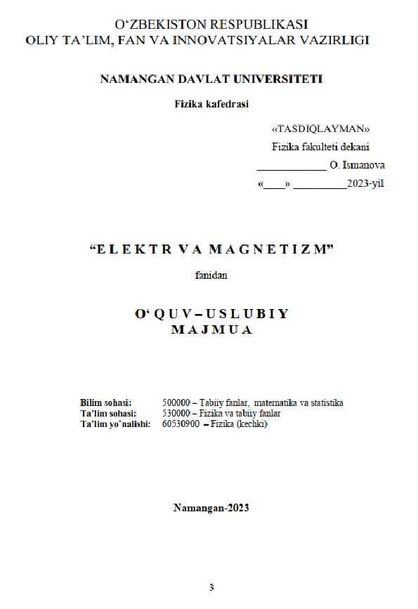 Elektr va magnetizm