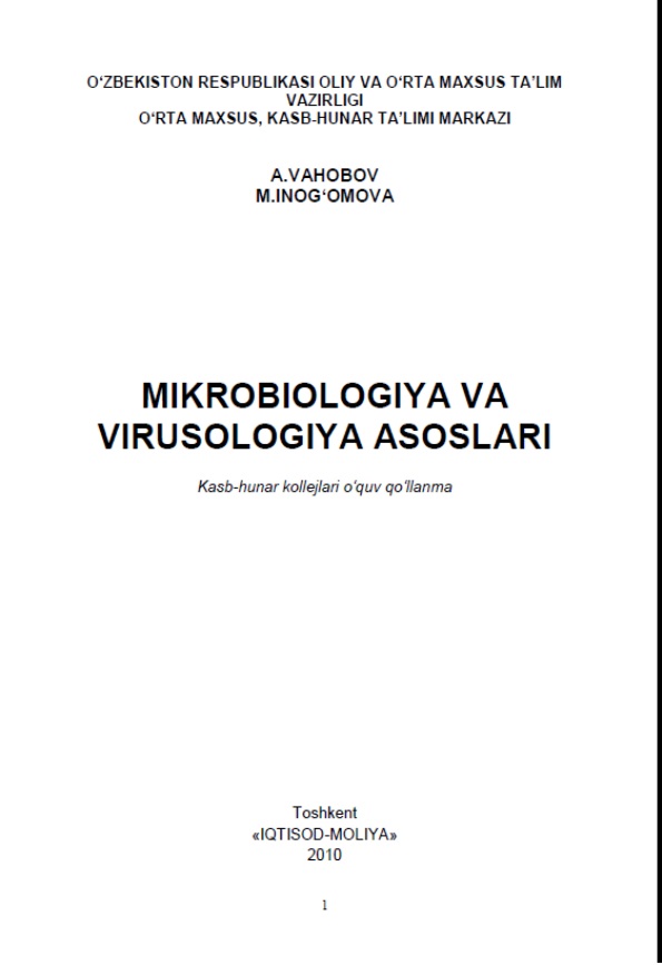 MIKROBIOLOGIYA VA VIRUSOLOGIYA ASOSLARI