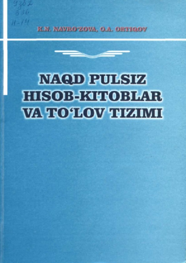 Naqd pulsiz hisob-kitoblar va to`lov tizimi