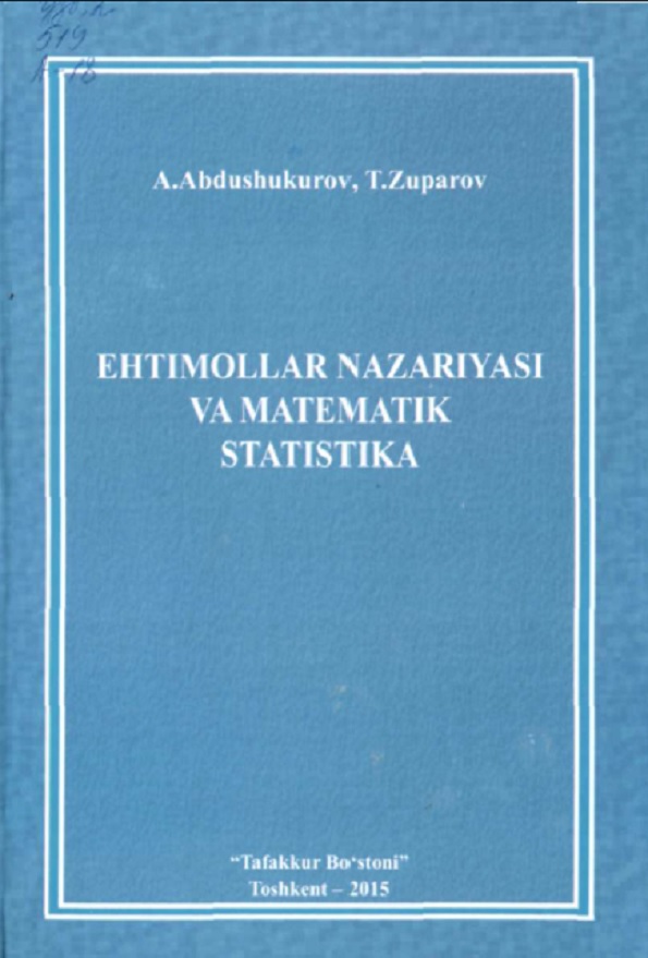 Ehtimollar nazariyasi va matematik statika