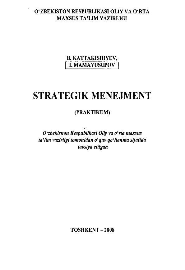 Strategik menejment (praktikum)