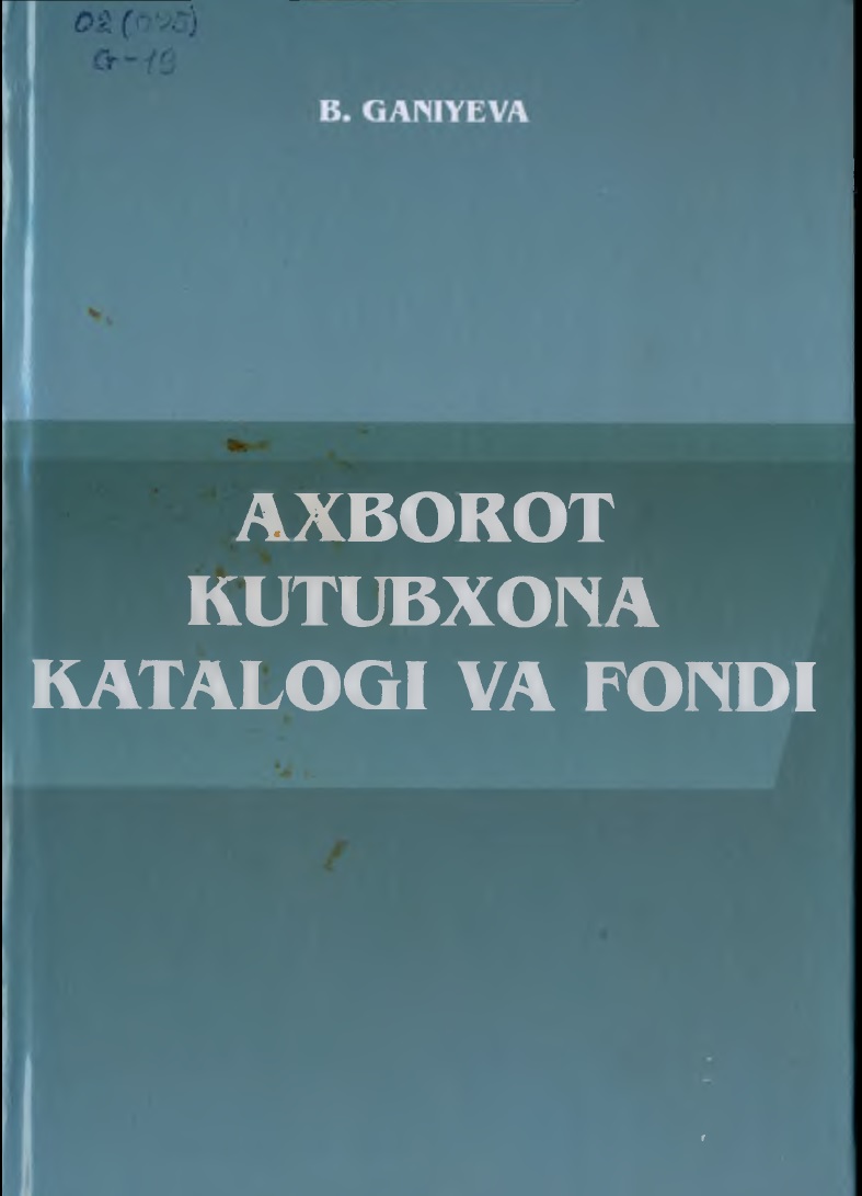 Axborot-kutubxona katalogi va fondi