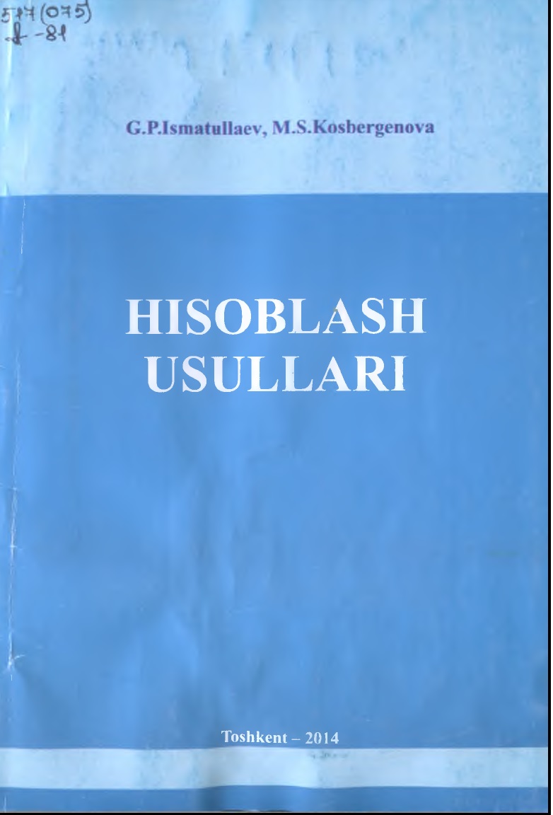 Hisoblash usullari